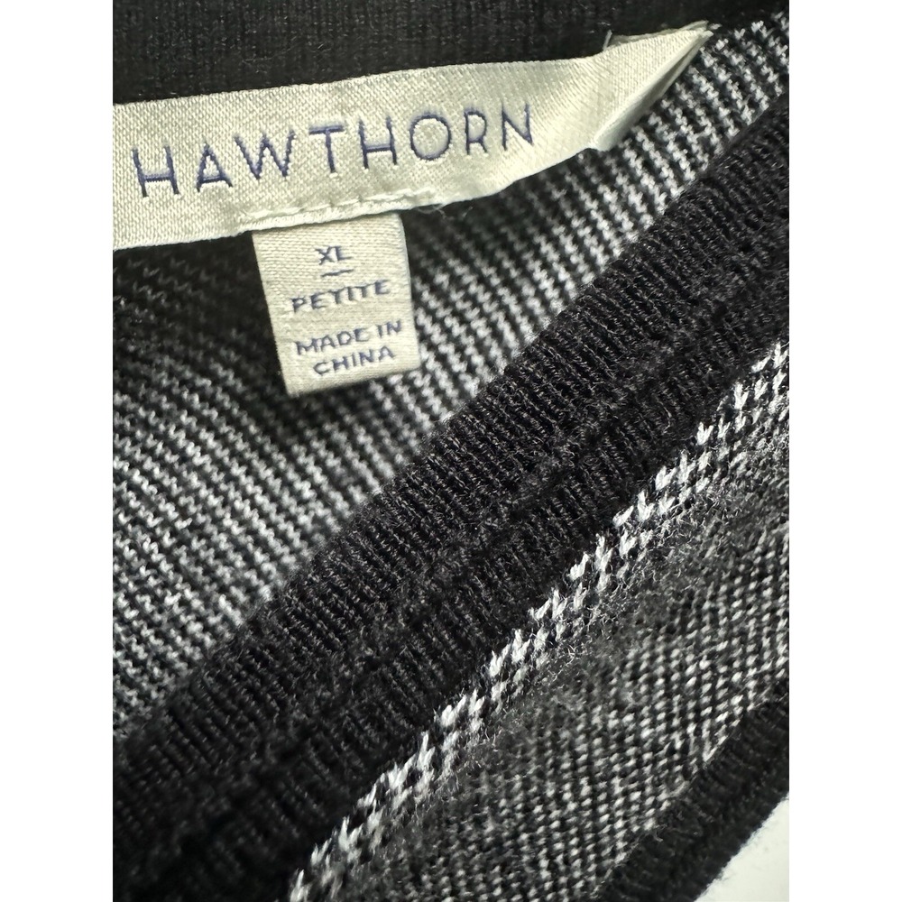 41Hawthorn Sweater Dress Women's XLP Petite Sleeveless Black White Knit‎ Stretch - Picture 5 of 12